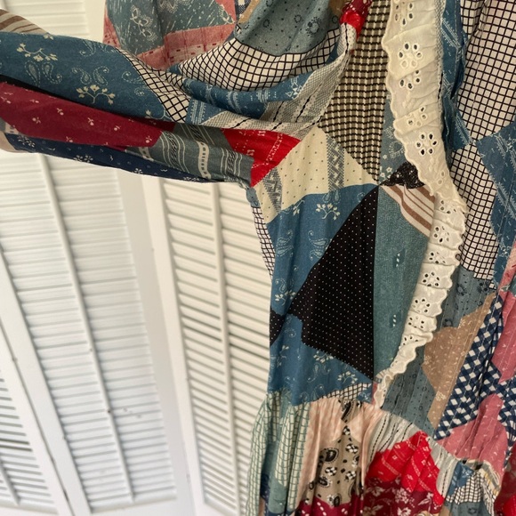 Doen Darby Patchwork Midi Dress - Multicolor M - Picture 3 of 8